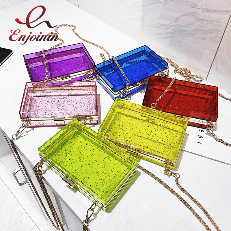 Fashion Sequin Box Women Acrylic Clear Purses and Handbags Party Clutch Bag Evening Bag Ladies Shoulder Chain Bag 2020 New Bolsa, As pictures
Fashion Sequin Box Women Acrylic Clear Purses and Handbags Party Clutch Bag Evening Bag Ladies Shoulder Chain Bag 2020 New Bolsa, As pictures