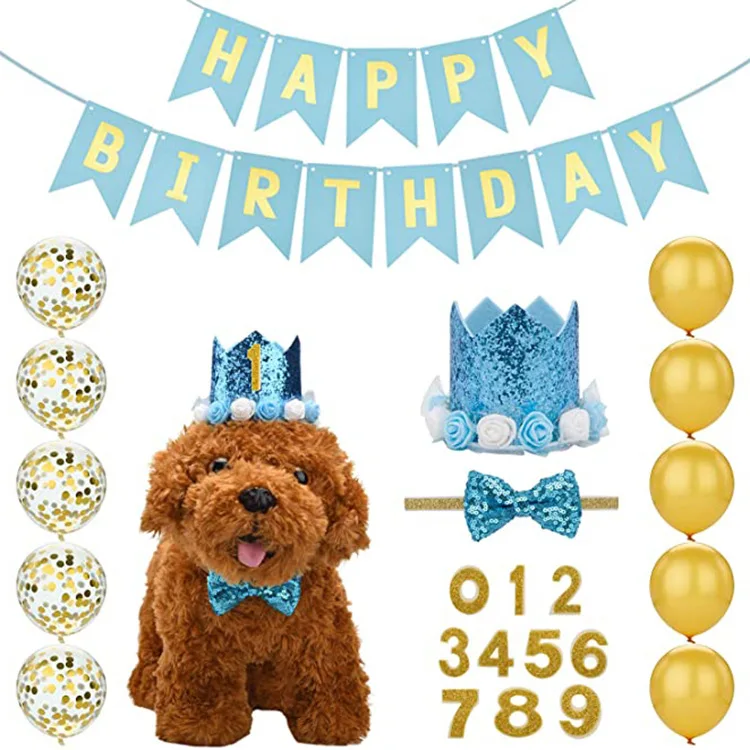Cats dog birthday party supplies Birthday Party Props Banner Balloon Bowknot Collar Hat Set
Cats dog birthday party supplies Birthday Party Props Banner Balloon Bowknot Collar Hat Set