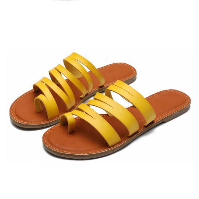 Clip toe Strappy Women Flat Slippers Fashion Beach Sandal Shoes, Black white red yellow brown
Clip toe Strappy Women Flat Slippers Fashion Beach Sandal Shoes, Black white red yellow brown