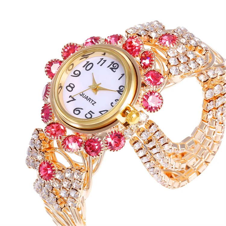 Ladies Diamond Quartz Watch Fashion Alloy Bracelet Watch Women's Jewelry Wrist Watches
Ladies Diamond Quartz Watch Fashion Alloy Bracelet Watch Women's Jewelry Wrist Watches