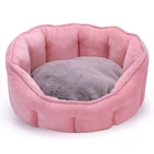 Cat Bed Winter Warm Kennel Long Plush Padded Cat House Furniture Pet Bed Round Memory Foam Luxury Puppy Bed Pets