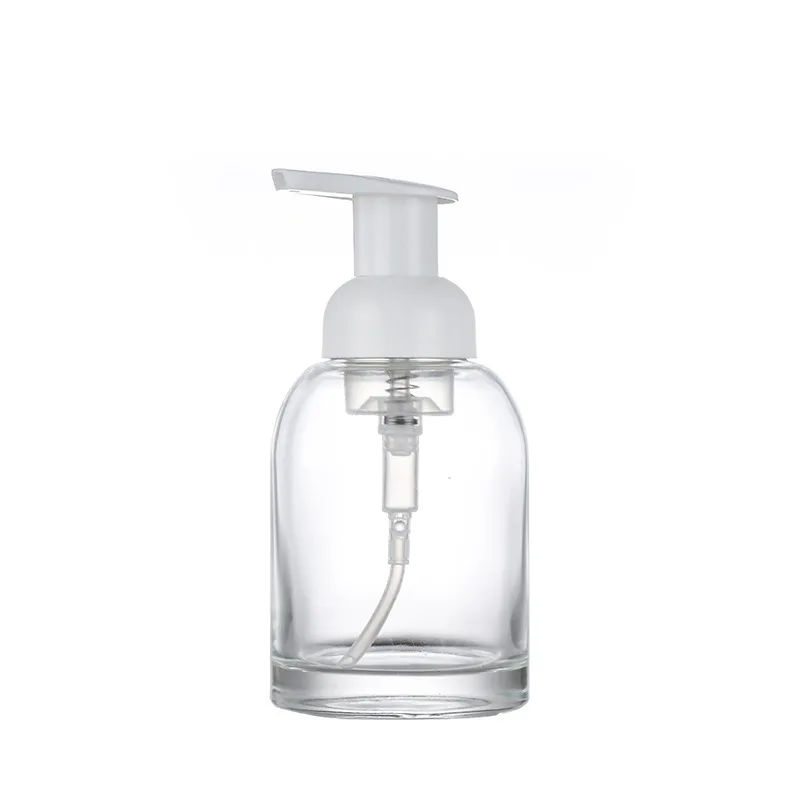Simple style empty 250ml 375ml clear frosted liquid soap glass foaming pump bottles
Simple style empty 250ml 375ml clear frosted liquid soap glass foaming pump bottles