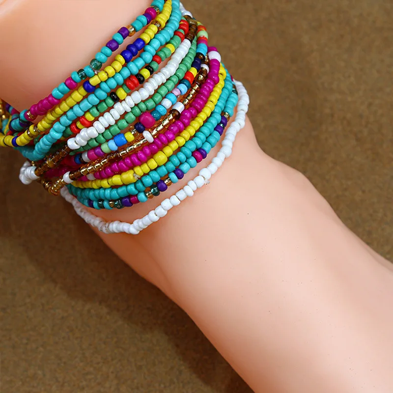 2021 Newest Design Bohemian Style Multilayer Mixed Color Seed Bead Anklet Foot Chain For Women
2021 Newest Design Bohemian Style Multilayer Mixed Color Seed Bead Anklet Foot Chain For Women