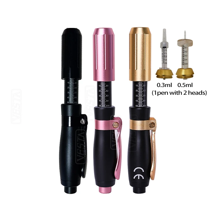 USA Hyaluronic Injection Pen 2 in 1 Hyaluronic Pen Pink/Gold/Black Vesta Factory Price Needle Free
USA Hyaluronic Injection Pen 2 in 1 Hyaluronic Pen Pink/Gold/Black Vesta Factory Price Needle Free