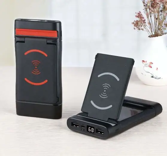 JCX/3 in 1 Multi-functional 10000 mah Portable Wireless Powerbank Phone Holder Wireless Charger Power Bank, Black/white/red
JCX/3 in 1 Multi-functional 10000 mah Portable Wireless Powerbank Phone Holder Wireless Charger Power Bank, Black/white/red