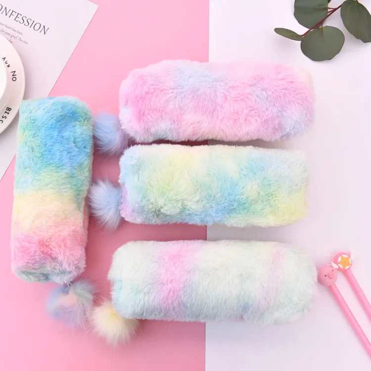 Wholesale Cute Creative Simple Storage Bag Colorful Fur Pen Bag School Pink Purple Gradient Soft Plush Pencil Case For Girls
Wholesale Cute Creative Simple Storage Bag Colorful Fur Pen Bag School Pink Purple Gradient Soft Plush Pencil Case For Girls