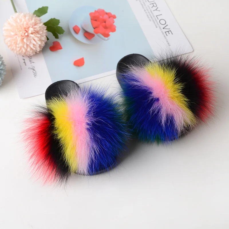 2021 Luxury Plush Wholesale Fur Slippers Slides For Kids Slippers With Fox Fur Female Raccoon Fur Slides Women, Customized color
2021 Luxury Plush Wholesale Fur Slippers Slides For Kids Slippers With Fox Fur Female Raccoon Fur Slides Women, Customized color