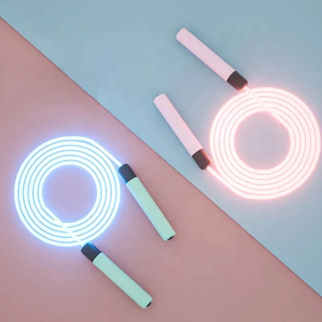Light Up LED Jump Rope with Comfortable Handles for unisex, Blue, pink, green 
Light Up LED Jump Rope with Comfortable Handles for unisex, Blue, pink, green