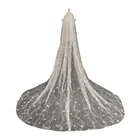 Simplr design Competitive price 4m*3m big trailing bridal veil Bridal Wedding Veils
