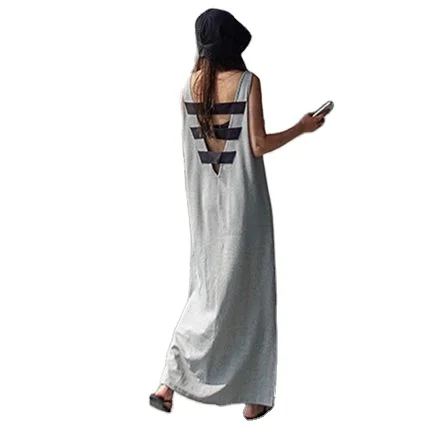 Wholesale 2021 spring and summer Korean casual loose sleeveless slit dress back hollow over the knee long dress
Wholesale 2021 spring and summer Korean casual loose sleeveless slit dress back hollow over the knee long dress