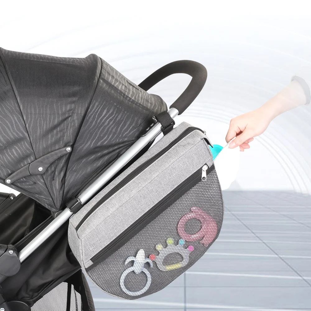 New Design Kodra Fabric Wet Tissue Pocket Baby Diaper Bag Baby Stroller Organizer With Mesh Bag, Grey
New Design Kodra Fabric Wet Tissue Pocket Baby Diaper Bag Baby Stroller Organizer With Mesh Bag, Grey