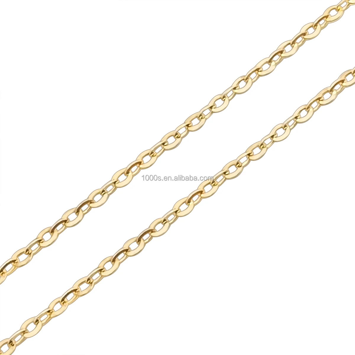 Original Factory Hot Selling 14K Pure Real Gold Flat Cable Chain Necklace Jewelry
Original Factory Hot Selling 14K Pure Real Gold Flat Cable Chain Necklace Jewelry