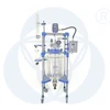 high quality vacuum jacket chemical glass reactor with water jet vacuum pump