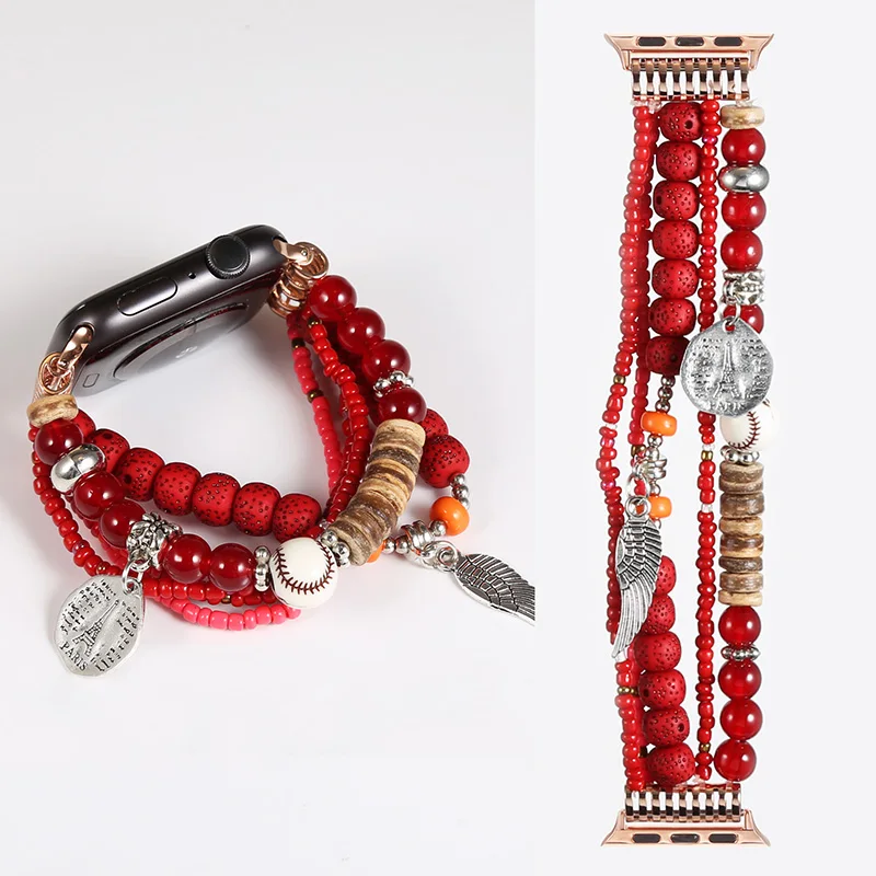 Women Fashion Charm Apple Watch Band Beads Elastic Luxury Crystal Pearl Replacement Strap for iWatch Series 5 4 3 38mm/40mm
Women Fashion Charm Apple Watch Band Beads Elastic Luxury Crystal Pearl Replacement Strap for iWatch Series 5 4 3 38mm/40mm