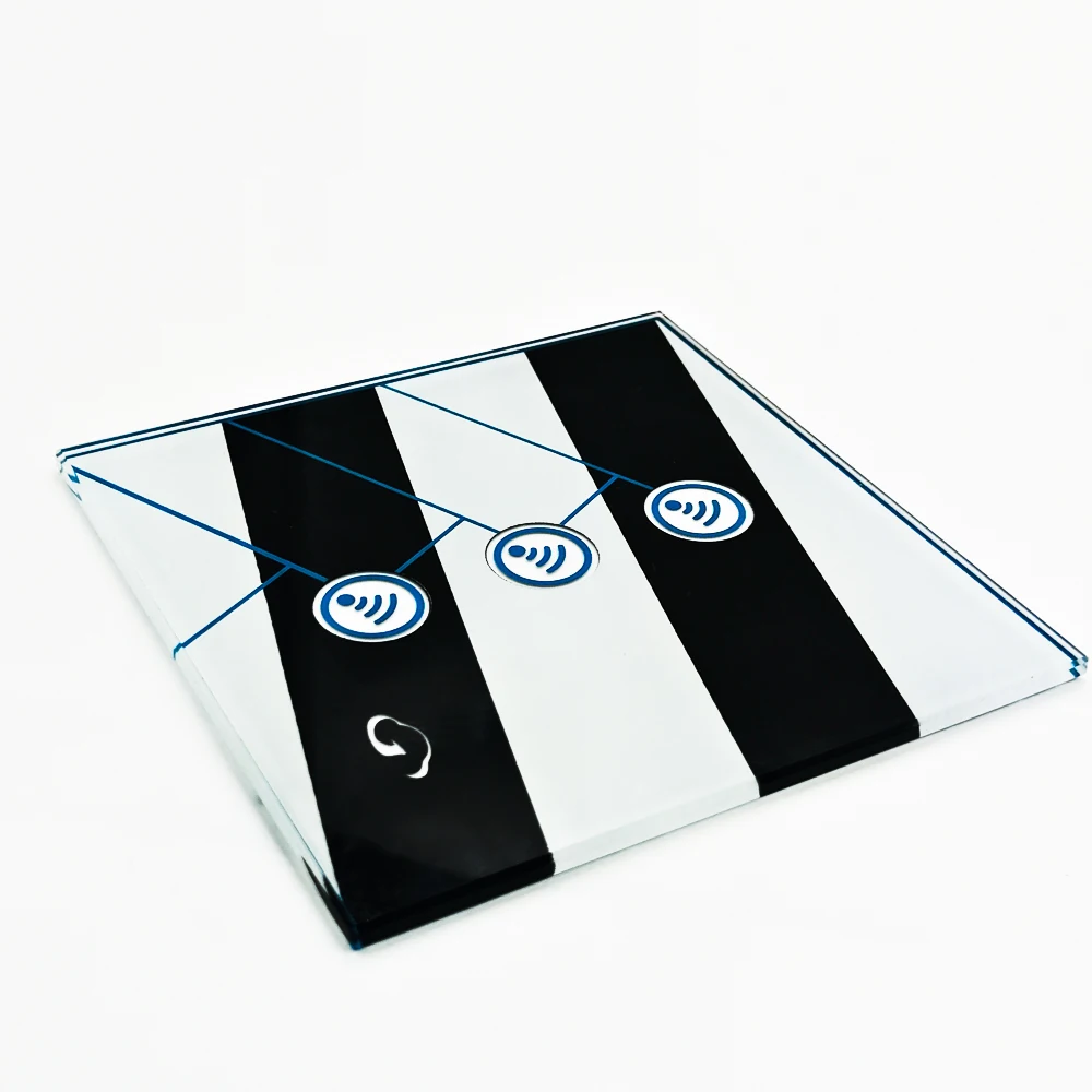 Glass Factory Supplier Custom Electric Switch Panel Touched Teampered Glass Panel