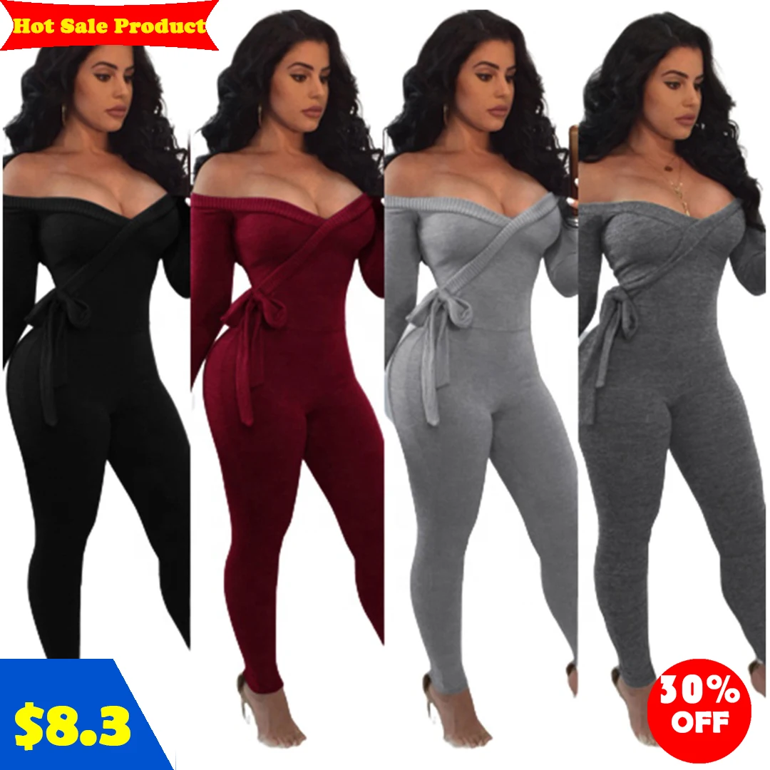 fall 2021 women clothes Sexy deep V bound with long sleeve summer jumpsuit off shoulder sets female, As picture
fall 2021 women clothes Sexy deep V bound with long sleeve summer jumpsuit off shoulder sets female, As picture