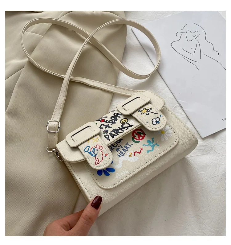Hot Selling Teenage Girls Mini Design Colorful Handbag Graffiti PU Leather Crossbody Bag
Hot Selling Teenage Girls Mini Design Colorful Handbag Graffiti PU Leather Crossbody Bag