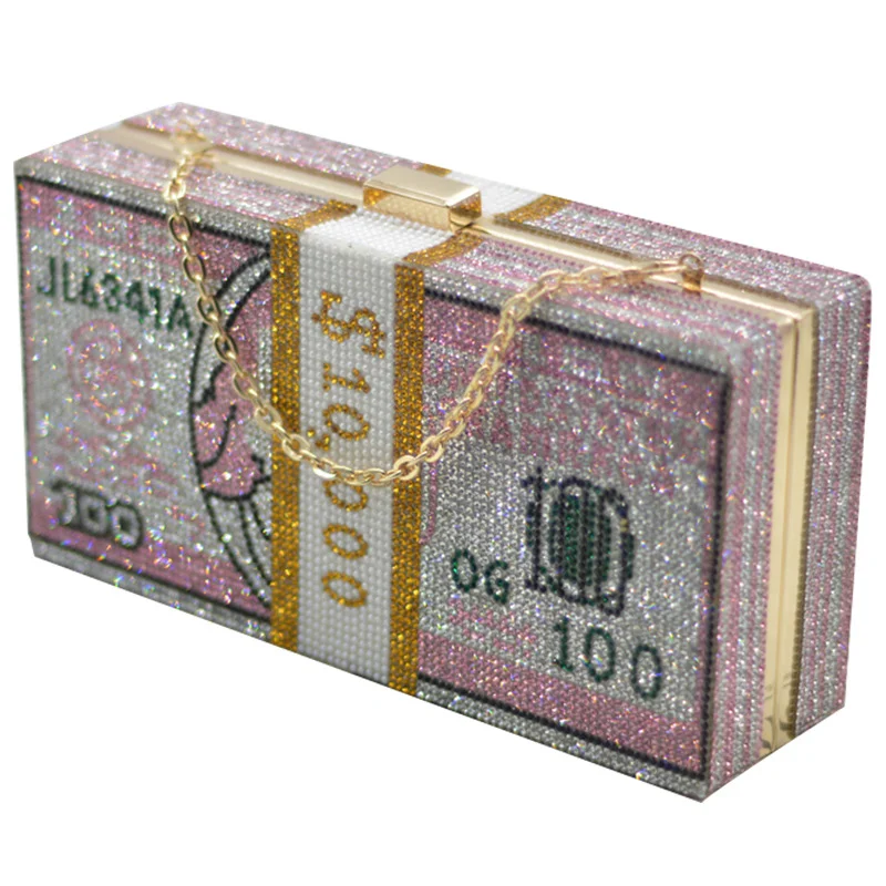 Women Dollar Bling bags Glitter Gold Chain Luxury Diamond women purses and handbags Evening Party Hand Bag Purse Money Bags
Women Dollar Bling bags Glitter Gold Chain Luxury Diamond women purses and handbags Evening Party Hand Bag Purse Money Bags