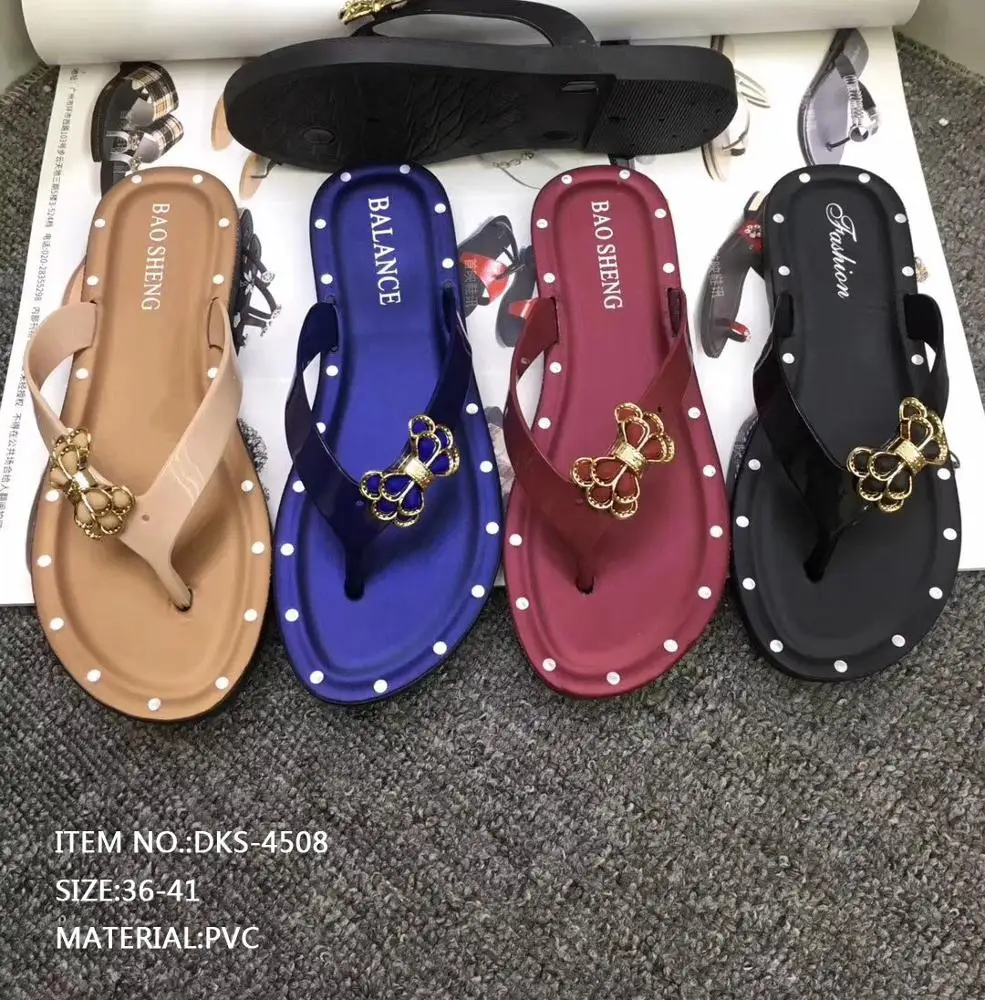 PVC flip-flops pretty lady slippers butterfly and flower with upper flats sandals
PVC flip-flops pretty lady slippers butterfly and flower with upper flats sandals