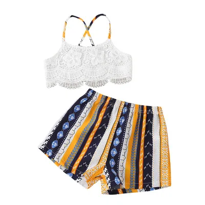 Baby Girl Summer Clothes Lace Hollow Out Tube Tops +bohemian Striped Shorts Foreign Trade Toddler Tops Clothing Outfits
Baby Girl Summer Clothes Lace Hollow Out Tube Tops +bohemian Striped Shorts Foreign Trade Toddler Tops Clothing Outfits