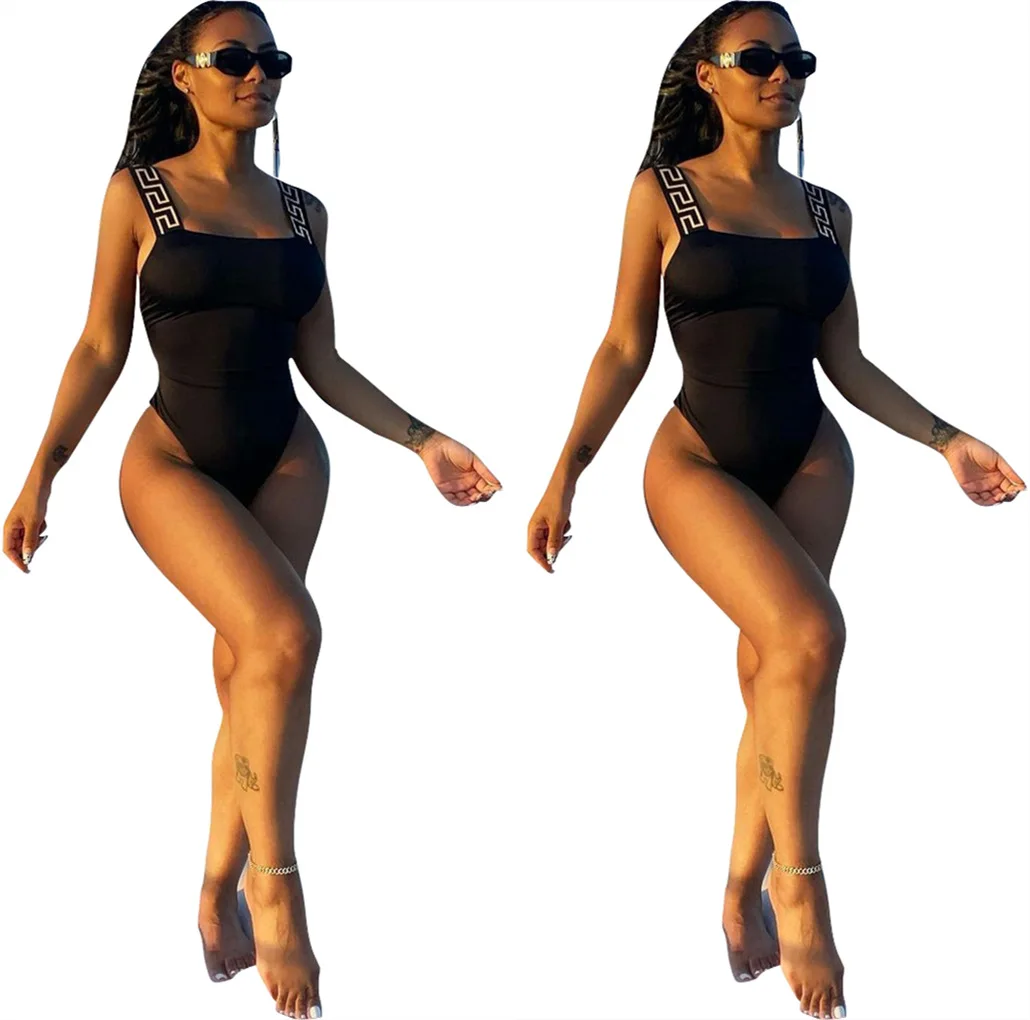 2021 womens swimwear solid color bodycon sleeveless women onepiece swimsuit women sexy swimwear bikini set, Black
2021 womens swimwear solid color bodycon sleeveless women onepiece swimsuit women sexy swimwear bikini set, Black