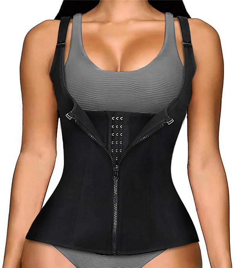 Tummy Control Women Waist Trainer Support Corset Zipper Vest Body Shaper Belt Tank Tops Body Shapers with Adjustable Straps, As show / custom colors
Tummy Control Women Waist Trainer Support Corset Zipper Vest Body Shaper Belt Tank Tops Body Shapers with Adjustable Straps, As show / custom colors