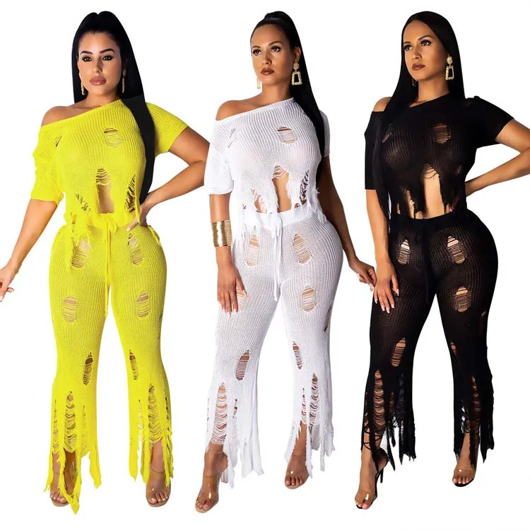 2021 Fashion Custom Summer Sexy Latest Design 3 Color Night Club Party Wear Ripped Knit Two Piece Set Women Clothing
2021 Fashion Custom Summer Sexy Latest Design 3 Color Night Club Party Wear Ripped Knit Two Piece Set Women Clothing