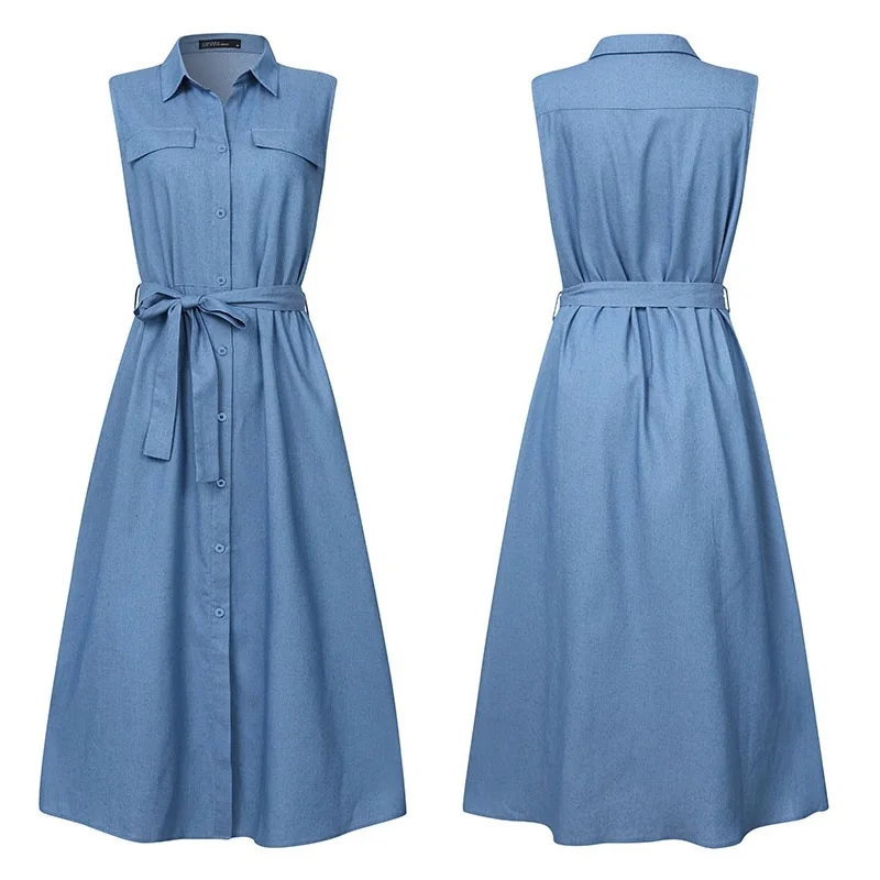 5XL Denim Blue Dresses For Women 2021 Ladies Midi Casual Sleeveless Sundress Summer
5XL Denim Blue Dresses For Women 2021 Ladies Midi Casual Sleeveless Sundress Summer