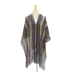 2020 new arrival multicolored fluffy strip scarf knitting shawl
