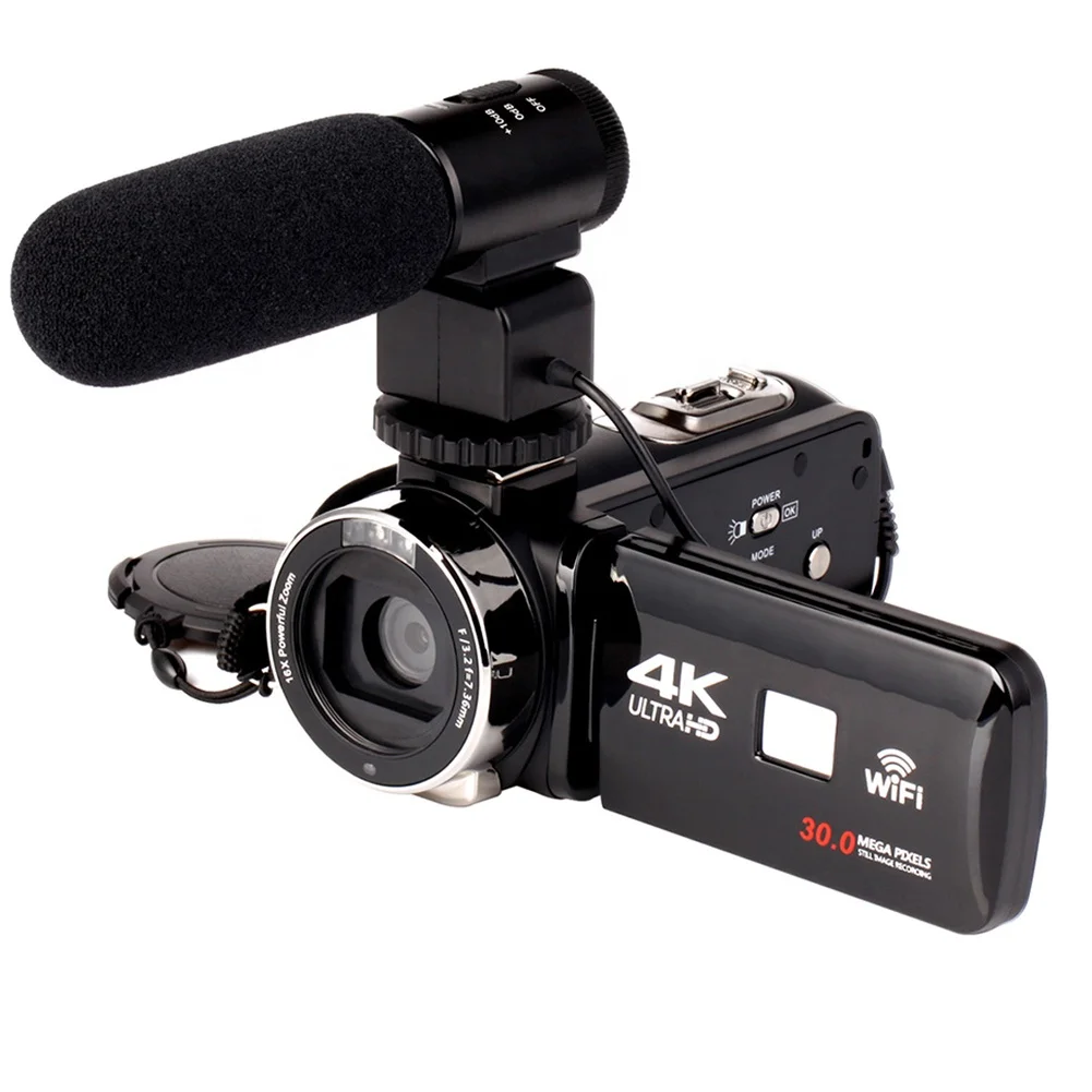 4K WiFi Ultra HD 1080P Digital Video Camera Camcorder DV with Lens+Microphone, As shown
4K WiFi Ultra HD 1080P Digital Video Camera Camcorder DV with Lens+Microphone, As shown
