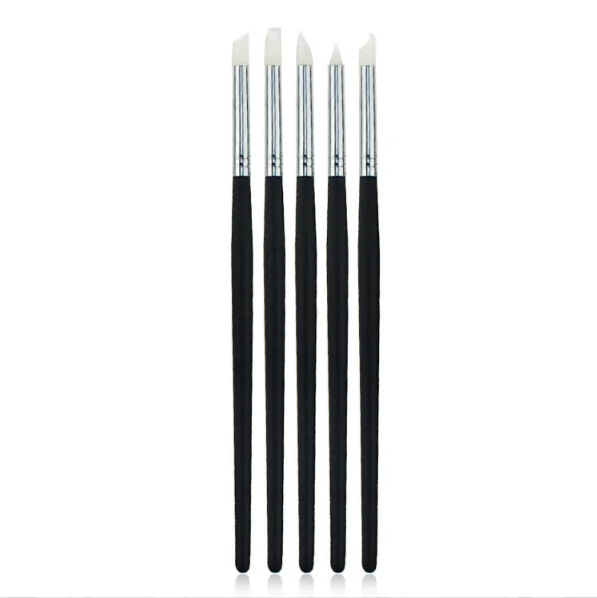 Custom 5pcs/set black plastic longer handle nail art silicone pen silicone seal nail brush, Customized
Custom 5pcs/set black plastic longer handle nail art silicone pen silicone seal nail brush, Customized