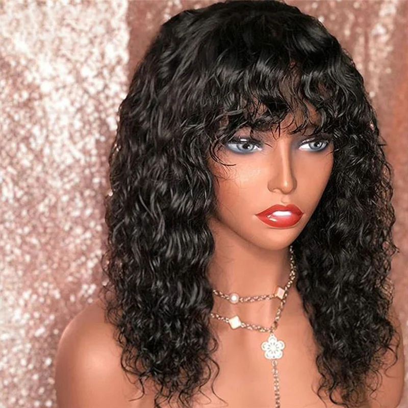 Cheap Human Hair Wigs Brazilian Hair Bob Wig with Bangs Machine Made Human Hair Wigs for Black Women
Cheap Human Hair Wigs Brazilian Hair Bob Wig with Bangs Machine Made Human Hair Wigs for Black Women