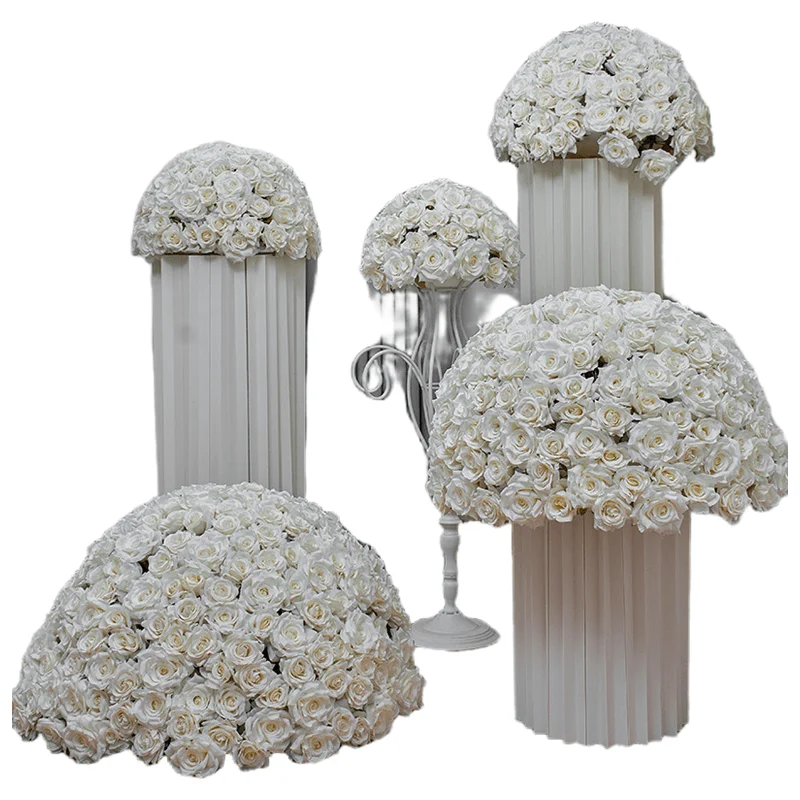 High end white color silk rose ball artificial flower centerpieces for wedding decoration
High end white color silk rose ball artificial flower centerpieces for wedding decoration