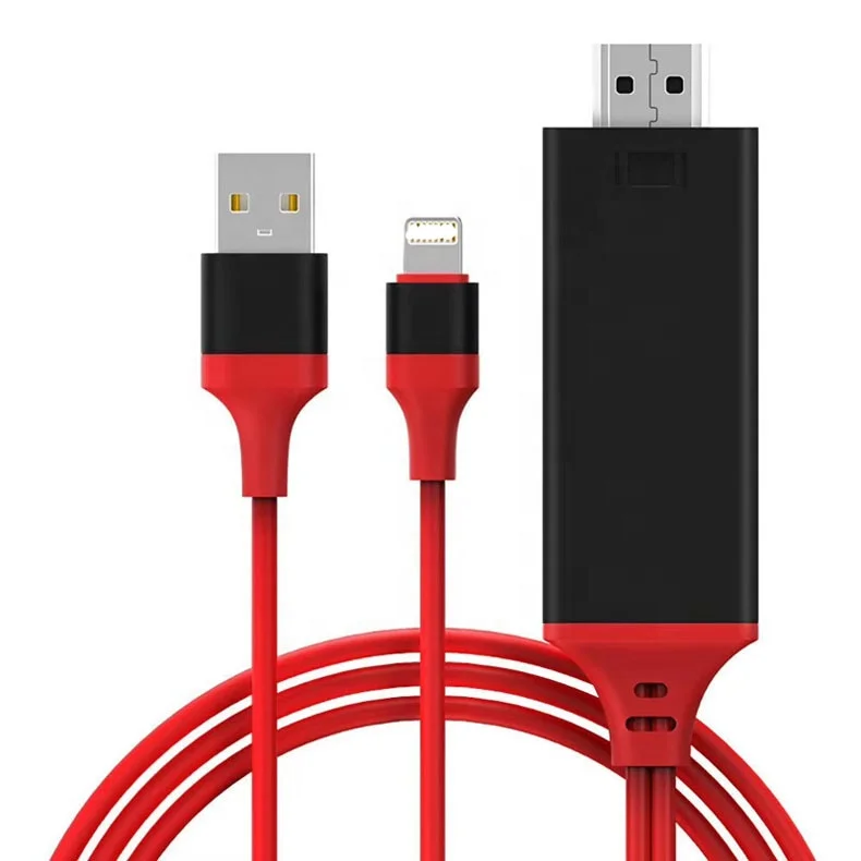 PLAY MHL Cable For Lightening to HD MI Adapter USB Cable HD MI 1080P Audio Adapter Smart Converter Cable for iPhone 8 7 6 5, Black/ red/ white
PLAY MHL Cable For Lightening to HD MI Adapter USB Cable HD MI 1080P Audio Adapter Smart Converter Cable for iPhone 8 7 6 5, Black/ red/ white