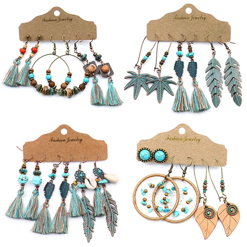 Trending Bohemia Tassel Drop Earrings Long Silk Tassel Earrings Geometric Feather Leaf Pendent Earrings
Trending Bohemia Tassel Drop Earrings Long Silk Tassel Earrings Geometric Feather Leaf Pendent Earrings