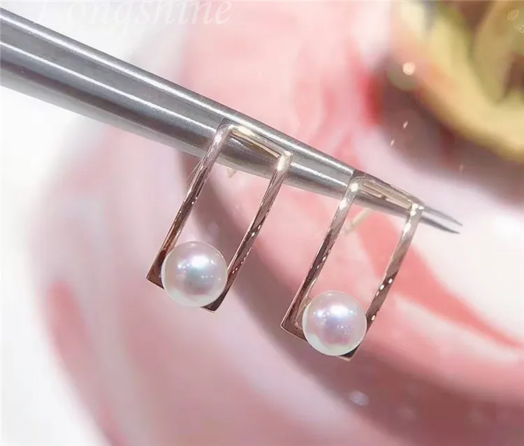 Europe and America INS style simple bend square design sexy charms women jewelry 18k gold natural akoya seawater pearl earring, Rose gold
Europe and America INS style simple bend square design sexy charms women jewelry 18k gold natural akoya seawater pearl earring, Rose gold