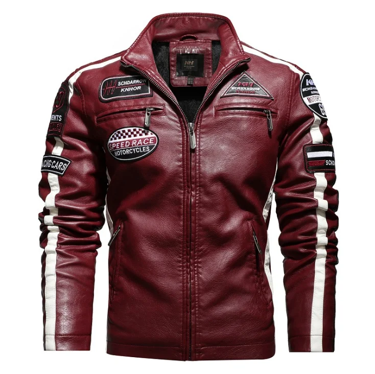 2021 Men's Motor Biker Faux Leather Coat Vintage Spring Autumn PU Leather Fleece Lined Coat Jacket
2021 Men's Motor Biker Faux Leather Coat Vintage Spring Autumn PU Leather Fleece Lined Coat Jacket
