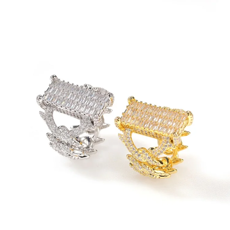 High quality zircon luxury personality hip hop gold-plated jewelry ring couple ring
High quality zircon luxury personality hip hop gold-plated jewelry ring couple ring