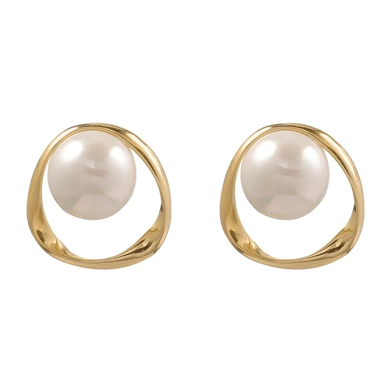 New Fashion Pearl Earring Gold Color Round Stud Earrings For Women Jewelry Gifts
New Fashion Pearl Earring Gold Color Round Stud Earrings For Women Jewelry Gifts