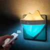 Baby Night Light Mini Iceberg LED Night Lamp Plug Children Sleeping Bedside Lamp with Remote Control Dimmable for Bedroom Home