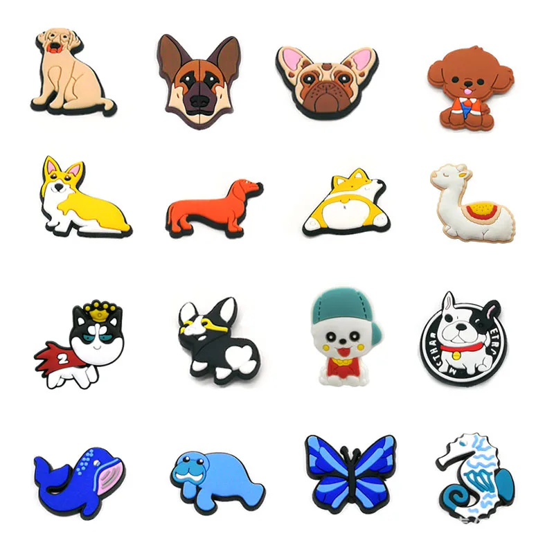 Wholesale animals puppy love PVC clock croc charms Custom designer sandals charms and bracelet gifts for kids, As picture
Wholesale animals puppy love PVC clock croc charms Custom designer sandals charms and bracelet gifts for kids, As picture