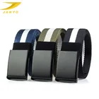 Custom men's nylon military webbing belt with plastic buckle