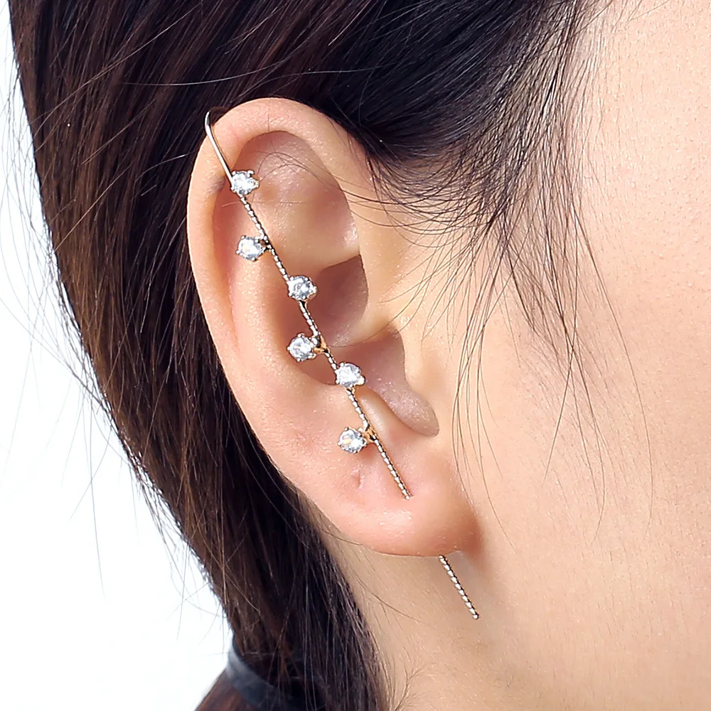 Factory Direct Sale Real Gold Plated Metal Ear Cuff Wrap Crawler Eer Hook Earrings Silver Diamond Stud Earrings for Women, Golden
Factory Direct Sale Real Gold Plated Metal Ear Cuff Wrap Crawler Eer Hook Earrings Silver Diamond Stud Earrings for Women, Golden