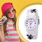 3ATM Waterproof White Cartoon Two Rabbits Hand Children Kids Branded Watch