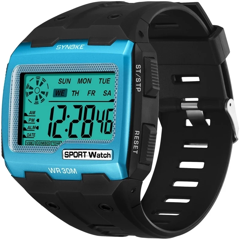 SYNOKE 9021 Mens Digital Watches Big Square Dial Alarm Week Shock Resistant Repeater Chronograph Multifunction Sport Watch
SYNOKE 9021 Mens Digital Watches Big Square Dial Alarm Week Shock Resistant Repeater Chronograph Multifunction Sport Watch