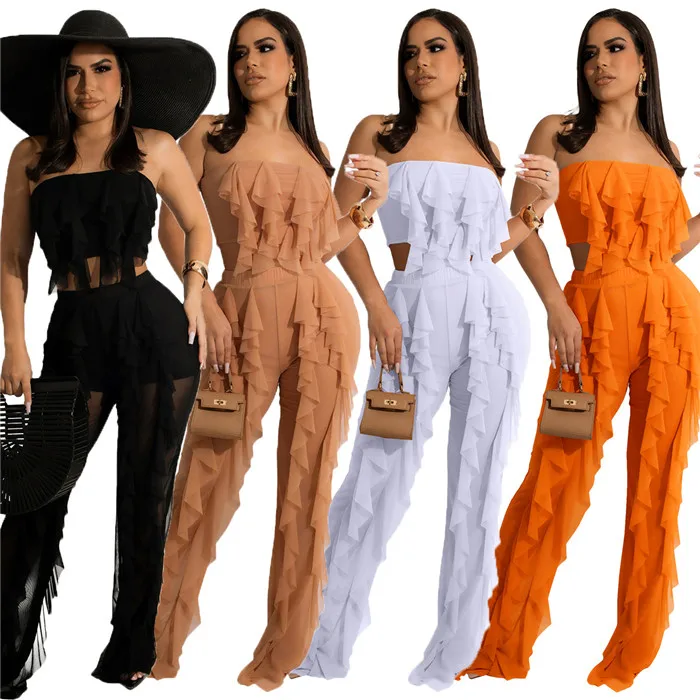 BNCM8601-Hot Sale Ladies Summer Strapless Transparent Mesh Women's Suit Four Colors Five Sizes Ladies Tube Top 2 Piece Set, Picture color
BNCM8601-Hot Sale Ladies Summer Strapless Transparent Mesh Women's Suit Four Colors Five Sizes Ladies Tube Top 2 Piece Set, Picture color
