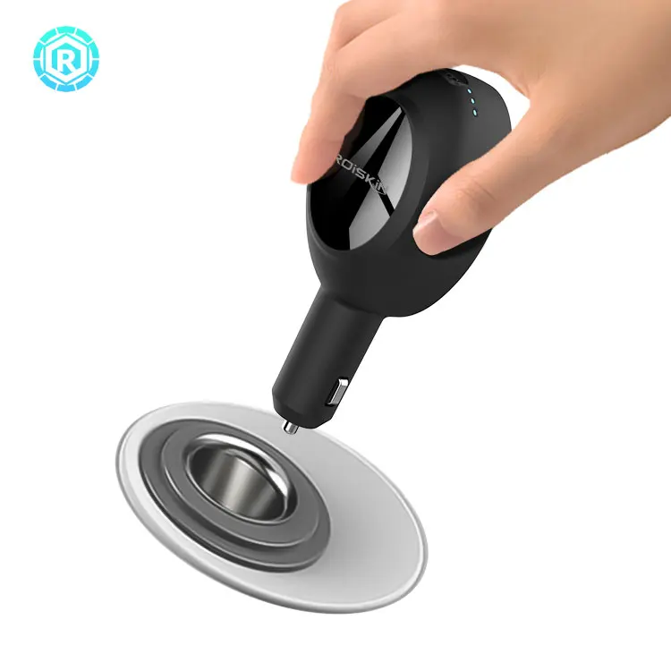 Roiskin new style frosted plastic glass charger 3000mAh car charger with power bank, Black
Roiskin new style frosted plastic glass charger 3000mAh car charger with power bank, Black