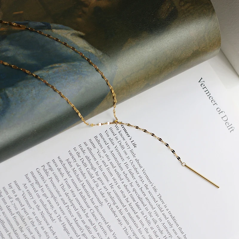 Fashion Jewelry Gold Plated For Women Jewelry Bodychain Collar Necklace Simple Bar Drop Necklace Lariat Y Long Necklace
Fashion Jewelry Gold Plated For Women Jewelry Bodychain Collar Necklace Simple Bar Drop Necklace Lariat Y Long Necklace