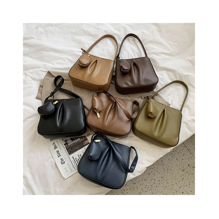 Wild Vintage Women Bucket Bags Ruched Solid Color Composite Bag Retro Female Shoulder Underarm Pack New Style Quality Handbags
Wild Vintage Women Bucket Bags Ruched Solid Color Composite Bag Retro Female Shoulder Underarm Pack New Style Quality Handbags