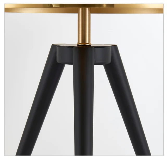 modern industrial decorative desk lamp living room round E27 LED metal tripod table lamp